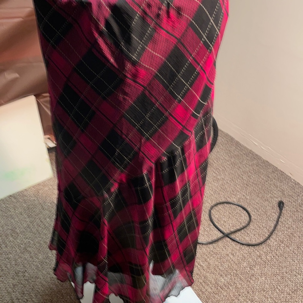 Metro wear Red and black plaid dress size M